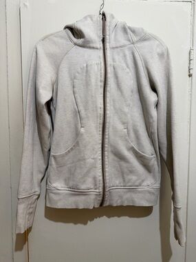 lululemon athletica Light Taupe Zip-Up Hooded Jacket